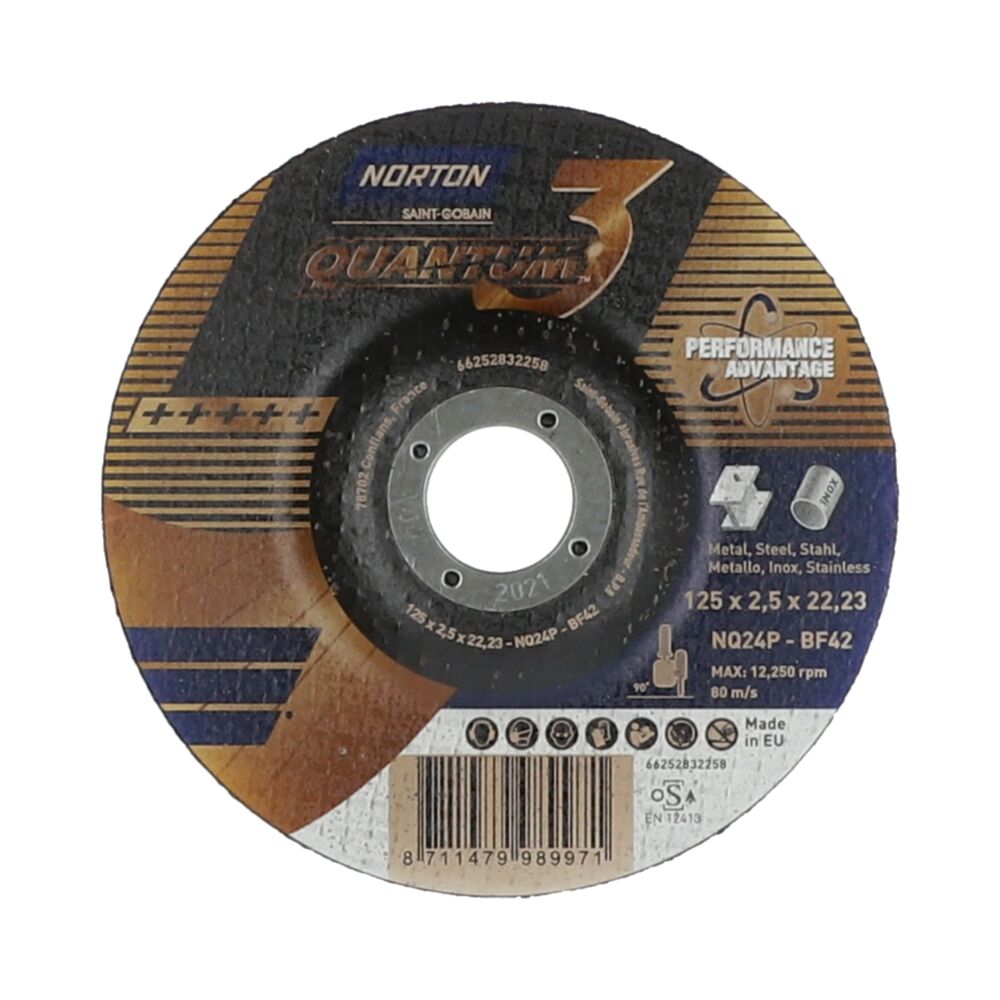 KATKAISULAIKKA 125x2,5x22,23 QUANTUM 3 NOR NQ24P-T42 (25KPL/LTK)